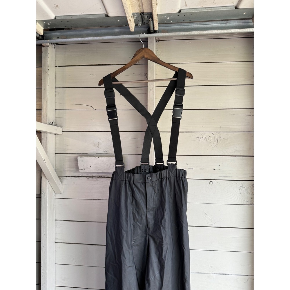 Harley-Davidson Rain Bibs Black Waterproof Motorcycle Overalls Small PVC Riding